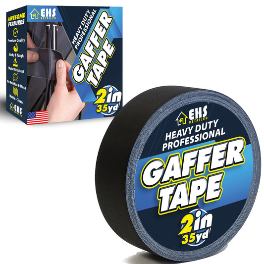 EHS Premium Grade Gaffer Tape, Made in the USA, Heavy Duty gaff Tape, Non-Reflective, Multipurpose